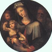 BECCAFUMI, Domenico The Holy Family with Young Saint John dfg oil painting on canvas